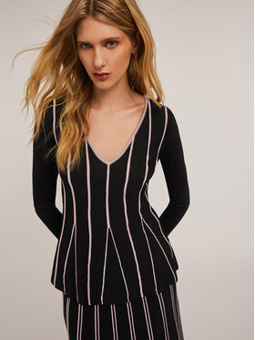 Motivi Motivi Cardigan M160W003195N0R6 Nero Flared Fit