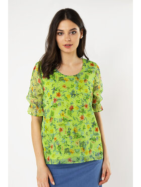 QUIOSQUE QUIOSQUE Bluzka 22-TK-203 Zielony Regular Fit