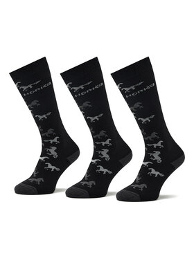 Horka Horka 3 pár uniszex hosszú szárú zokni Riding Socks 145450-0000-0203 Fekete