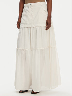 PINKO PINKO Maksi sijonas Kenny 105252 A2MI Écru Regular Fit