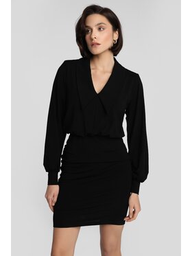 Madnezz House Madnezz Sukienka dzianinowa Carmen Czarny Classic Fit