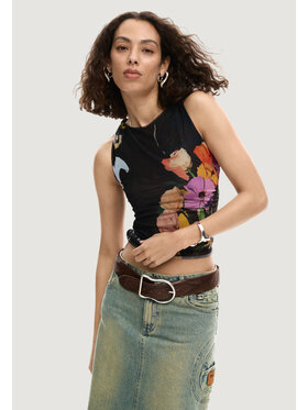 Desigual Desigual Φανέλα TS_BRUSELAS Μαύρο Casual Fit