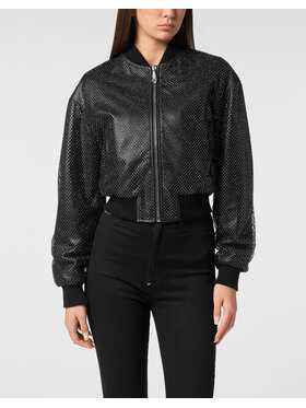 PHILIPP PLEIN PHILIPP PLEIN Giacca di pelle 24275 Nero Slim Fit
