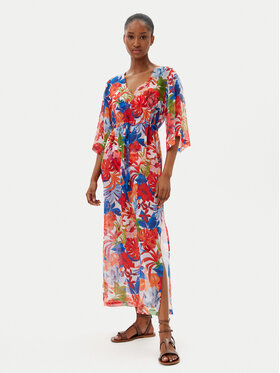 Selmark Selmark Sukienka plażowa BL596 Kolorowy Relaxed Fit