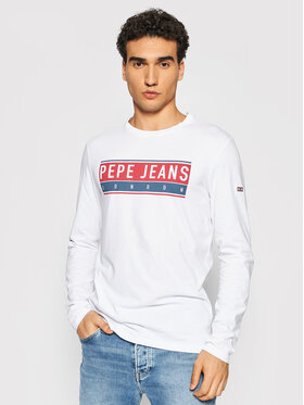 Pepe Jeans Pepe Jeans Тениска с дълъг ръкав Jayo PM508014 Бял Slim Fit