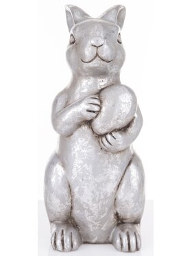 MIAhome MIAhome Figurka srebrna królik 31x13x16 cm ARGENTO Srebrny