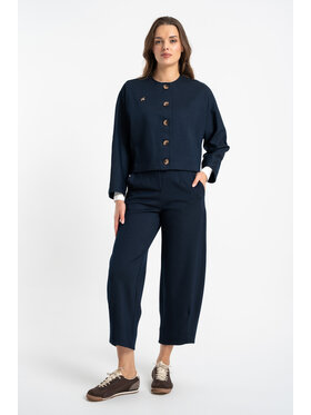 CLICK CLICK Spodnie materiałowe 30-374 Granatowy Relaxed Fit