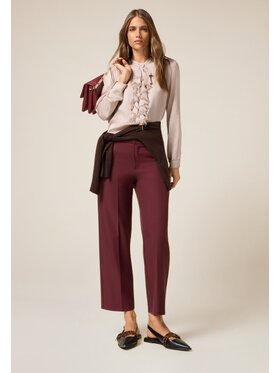 Oltre Oltre Pantaloni di tessuto P00ZR009223N022 Bordeaux Regular Fit