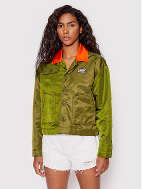 HUF HUF Преходно яке Flight Crop WJK0019 Зелен Regular Fit