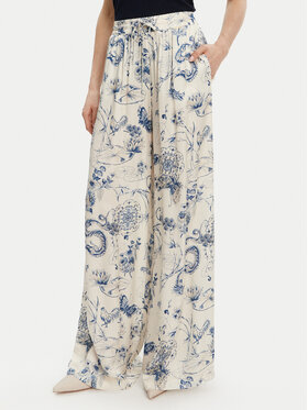 Fracomina Fracomina Kalhoty z materiálu FJ25SV3004W451N4 Modrá Relaxed Fit