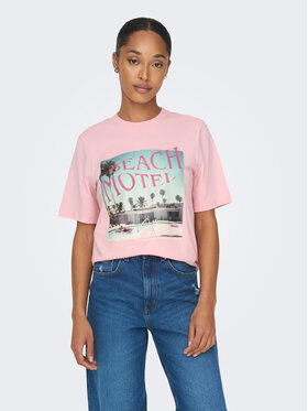 ONLY ONLY T-Shirt 15295382 Różowy Regular Fit