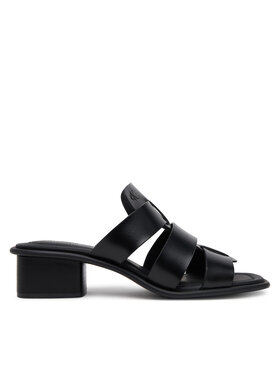 Calvin Klein Jeans Calvin Klein Jeans Klapki Heel Square Mg Lth YW0YW01702 Czarny