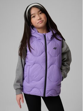 4F 4F Gilet 4FJRSS26TVJAF355-51S Viola Regular Fit