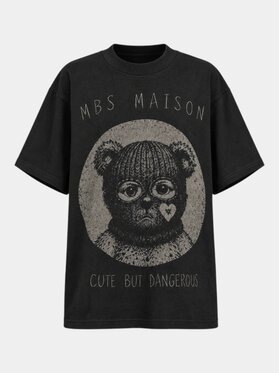 MADE BY SOCIETY MADE BY SOCIETY T-Shirt DANGEROUS - T37639 Czarny Basic Fit