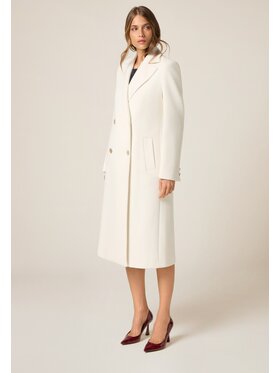 Oltre Oltre Płaszcz zimowy 0079R000474N011 Biały Baggy Fit