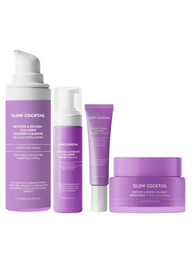 Glow Cocktail Glow Cocktail Zestaw Collagen Restore & Renew 4w1 Zestaw do pielęgnacji skóry