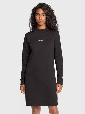 Calvin Klein Calvin Klein Úpletové šaty Micro Logo K20K204611 Černá Regular Fit