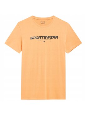 4F 4F T-Shirt 4FSS23TTSHM364 Pomarańczowy Comfortable Fit