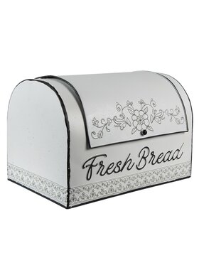 MIAhome MIAhome Chlebak metalowy retro Fresh Bread Biały