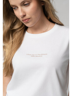Volcano Volcano T-Shirt T-ENJOY Biały Regular Fit