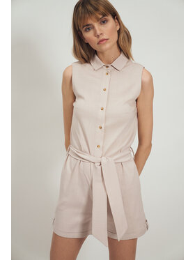 NIFE NIFE Kombinezon KM22 Beżowy A-Line Fit