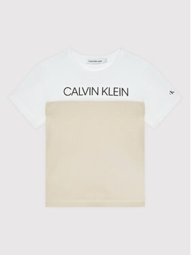 Calvin Klein Jeans Calvin Klein Jeans Тишърт Clr Block IB0IB00953 Бежов Regular Fit