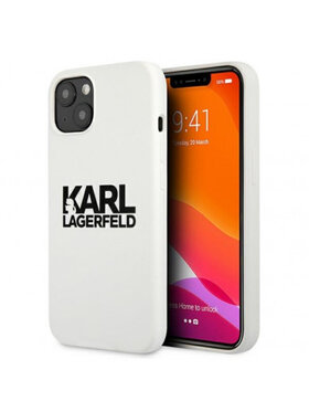 KARL LAGERFELD KARL LAGERFELD Etui na telefon Silicone Stack Logo Biały