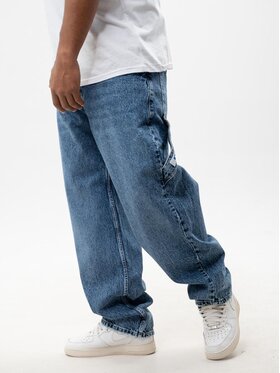 Jigga Wear Jigga Wear Jeansy Szerokie luźne bagy korona Niebieski Baggy Fit