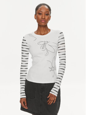Desigual Desigual Блузка Boston 24SWTK70 Білий Slim Fit