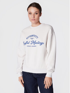 Gina Tricot Gina Tricot Džemperis Riley 10949 Balta Oversize