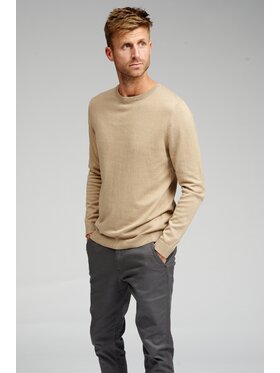 TeeShoppen TeeShoppen Sweter 'Basic Collection' Beżowy Regular Fit