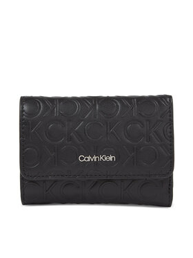 Calvin Klein Calvin Klein Portfel damski Ck Must Trifold Sm Emb K60K611325 Czarny