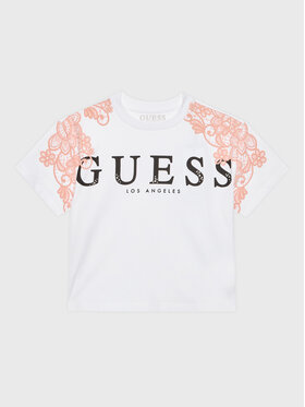 Guess Guess T-Shirt J3GI19 KB7T0 Biały Boxy Fit