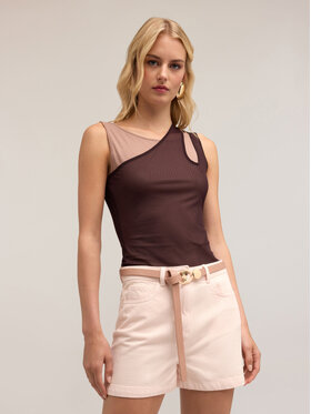 Motivi Motivi Top G290W003324N0R2 Brązowy Slim Fit