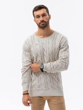 Ombre Ombre Svetr E195 Béžová Regular Fit