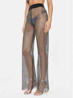 Guess Guess Pantaloni di tessuto Net E4YB00 KCDW0 Nero Regular Fit