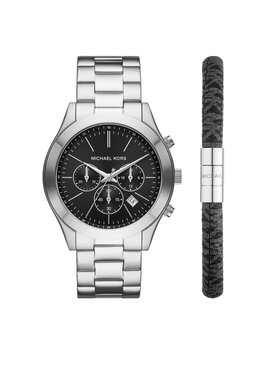 Michael Kors Michael Kors Zegarek Slim Runway Gift Set MK1056SET Srebrny
