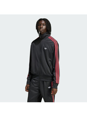 adidas adidas Bluza FIREBIRD LOOSE PINSTRIPES Czarny Loose Fit