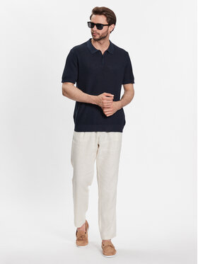 Sisley Polo 104NS300C Tamnoplava Regular Fit