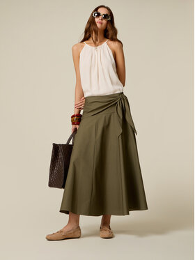 Oltre Oltre Gonna midi 1044R001606N035 Verde A-Line Fit