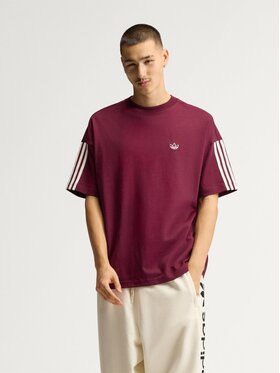 adidas adidas T-Shirt 173141 Czerwony ciemny Oversize