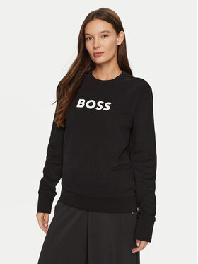 BOSS Boss Majica dugih rukava C_Elaboss_6 50501154 Crna Regular Fit