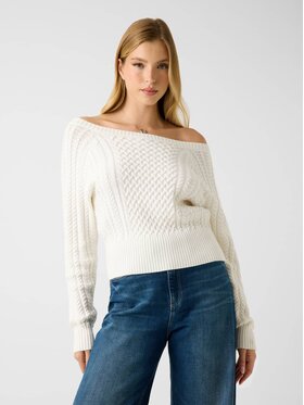 Guess Guess Sweter 180591 Biały Classic Fit