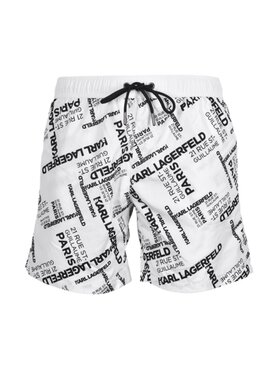 KARL LAGERFELD KARL LAGERFELD Szorty CARRY OVER Biały Regular Fit