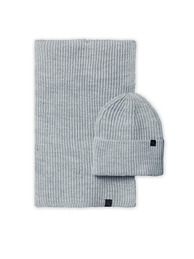 Calvin Klein Jeans Calvin Klein Jeans Šalles un cepures komplekts Monogram Rib IU0IU00638 Pelēks