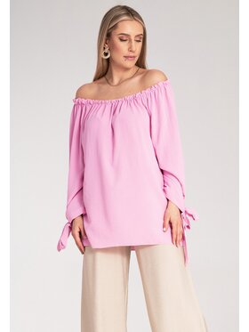 FIGL FIGL Bluzka M1133 Różowy Regular Fit