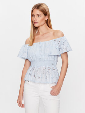 Guess Guess Bluză Peggy W3GH89 WFG40 Albastru Regular Fit