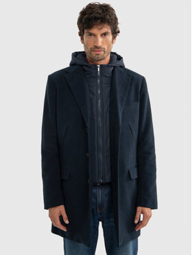 BIG STAR BIG STAR Trencz STREFIG_403_130 Granatowy Classic Fit