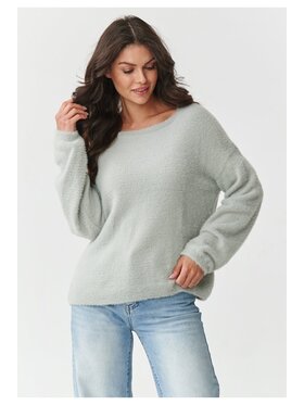 Makadamia Makadamia Sweter S171 Szary Boxy Fit