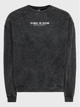 Kaotiko Kaotiko Sweatshirt Time Is Now AL027-01-G002 Noir Regular Fit
